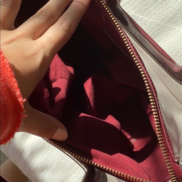 Staud Burgundy Shirley Large Tote Bag PVC - Picture 7 of 9